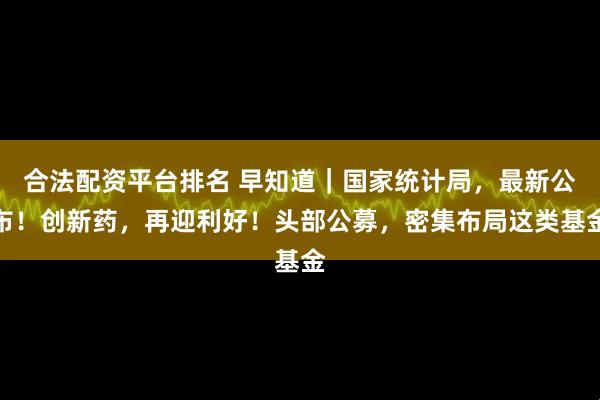 合法配资平台排名 早知道｜国家统计局，最新公布！创新药，再迎利好！头部公募，密集布局这类基金