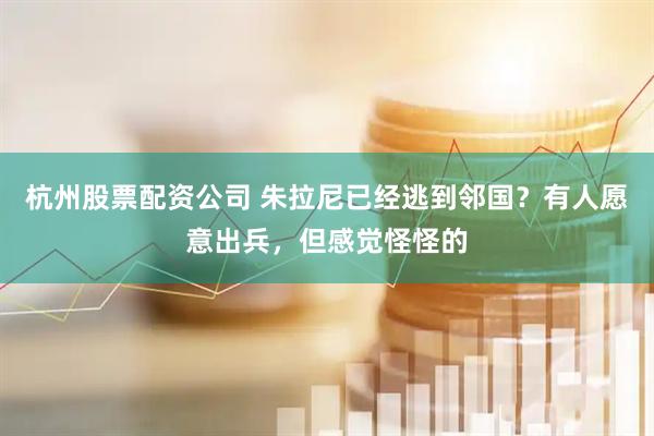 杭州股票配资公司 朱拉尼已经逃到邻国？有人愿意出兵，但感觉怪怪的